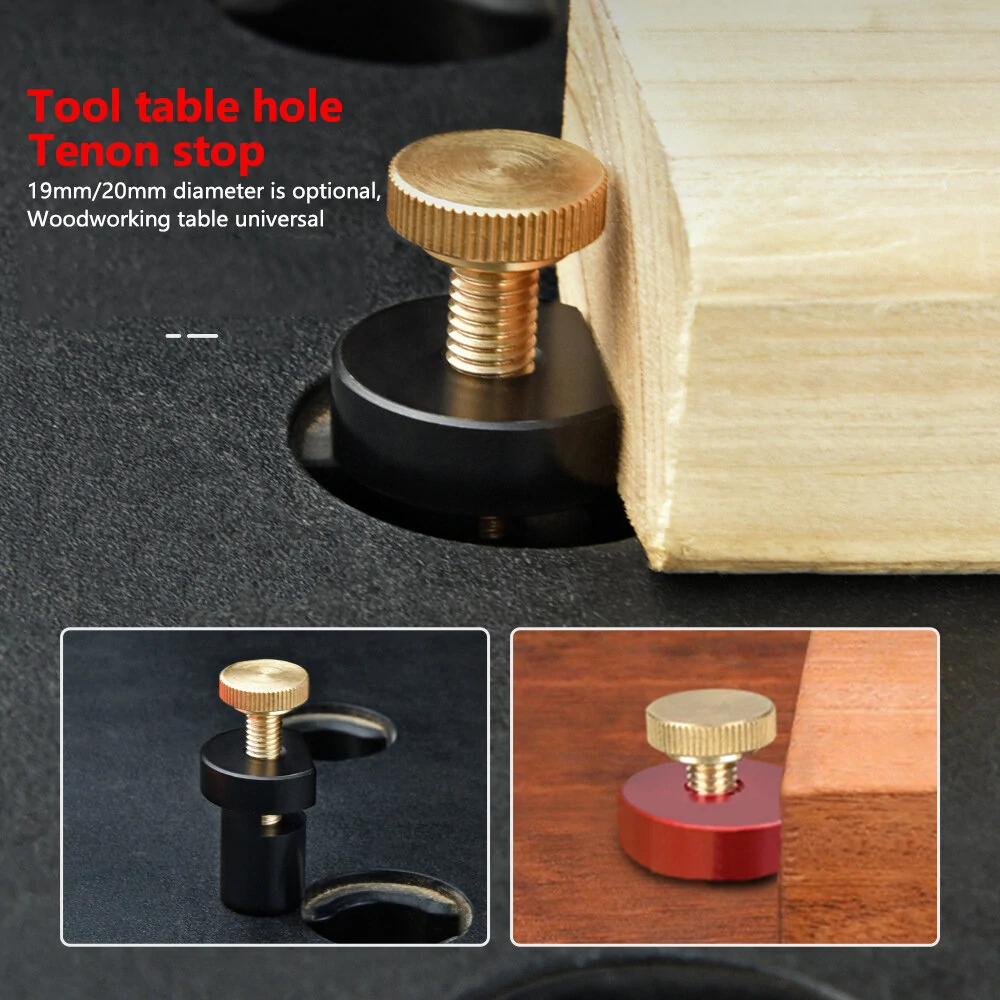 (image for) 19mm 20mm MFT Table Workbench Bench Dog Clamp Stop Woodworking Workbench Peg Brake Stopper Ruler Stop Fence